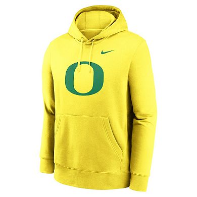 Men's Nike Yellow Oregon Ducks Primetime Evergreen Club Fleece Pullover Hoodie