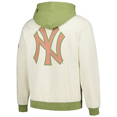 Men's New Era Cream/Green New York Yankees Color Pop Pullover Hoodie