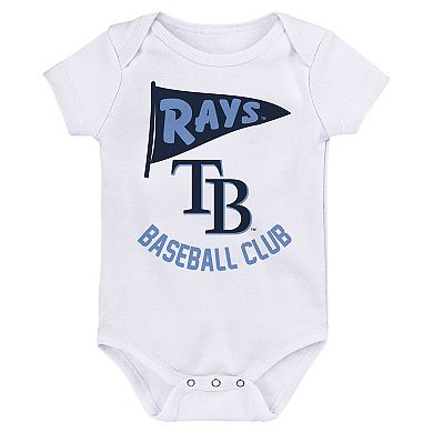 Newborn & Infant Fanatics Branded Tampa Bay Rays Fan Pennant 3-Pack Bodysuit Set