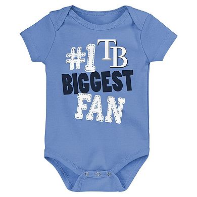 Newborn & Infant Fanatics Branded Tampa Bay Rays Fan Pennant 3-Pack Bodysuit Set