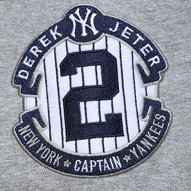 Men's Mitchell & Ness Derek Jeter Heather Gray New York Yankees Cooperstown Collection Legends T-Shirt