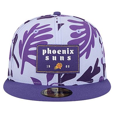 Men's New Era Purple Phoenix Suns Palm Fronds 2-Tone 59FIFTY Fitted Hat