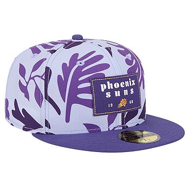 Men's New Era Purple Phoenix Suns Palm Fronds 2-Tone 59FIFTY Fitted Hat