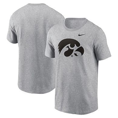 Men's Nike Heather Gray Iowa Hawkeyes Primetime Evergreen Logo T-Shirt