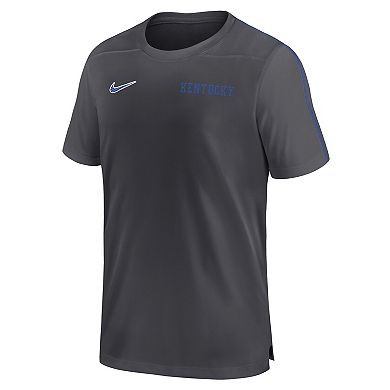 Men's Nike Anthracite Kentucky Wildcats 2024 Sideline Coach Performance Top