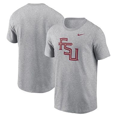 Men's Nike Heather Gray Florida State Seminoles Primetime Evergreen Alternate Logo T-Shirt