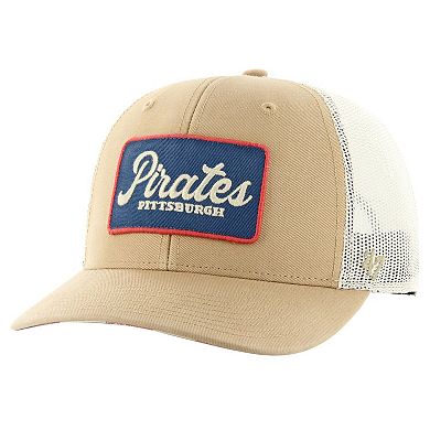 Men's '47 Khaki Pittsburgh Pirates Glory Daze Trucker Adjustable Hat