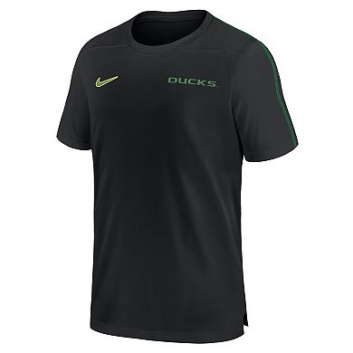 Men's Nike Black Oregon Ducks 2024 Sideline Coach Performance Top