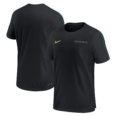 Men's Nike Black Oregon Ducks 2024 Sideline Coach Performance Top