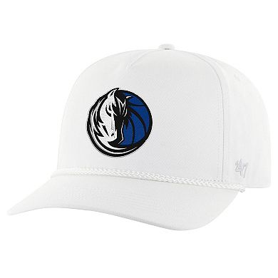 Men's '47 White Dallas Mavericks Core Logo Rope Hitch Adjustable Hat