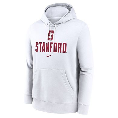 Men's Nike White Stanford Cardinal Primetime Club Fleece Pullover Hoodie