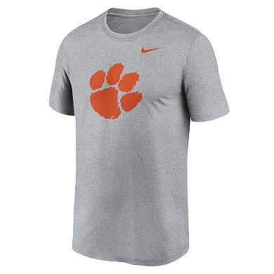 Men's Nike Heather Gray Clemson Tigers Primetime Legend Logo T-Shirt