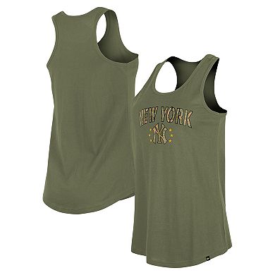 Women's New Era Olive New York Yankees Armed Forces Day Tank Top