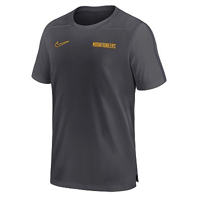 Men's Nike Anthracite West Virginia Mountaineers 2024 Sideline Coach Performance Top