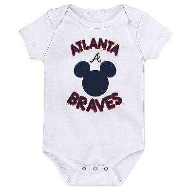 Infant Atlanta Braves Three-Pack Winning Team Bodysuit Set
