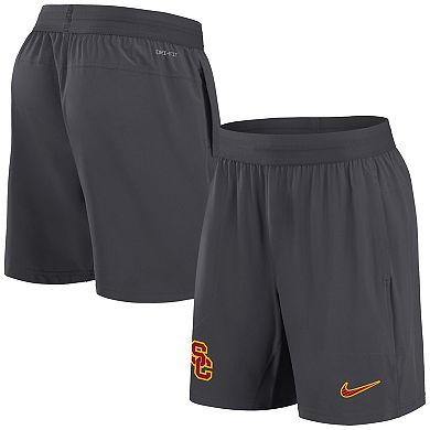 Men's Nike Anthracite USC Trojans 2024 Sideline Performance Shorts