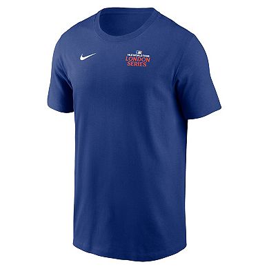 Men's Nike Royal New York Mets 2024 MLB World Tour London Series T-Shirt