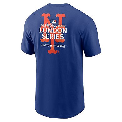 Men's Nike Royal New York Mets 2024 MLB World Tour London Series T-Shirt