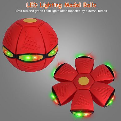 Electric Colorful Flying Saucer Ball Led Lights Outdoor Toy Set Of 4