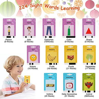 Kids, 224 Words Flash Talking Cards Educational Toy