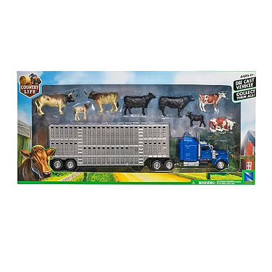 New Ray Country Life 1:43 Scale Kenworth Livestock 12-Piece Model Set