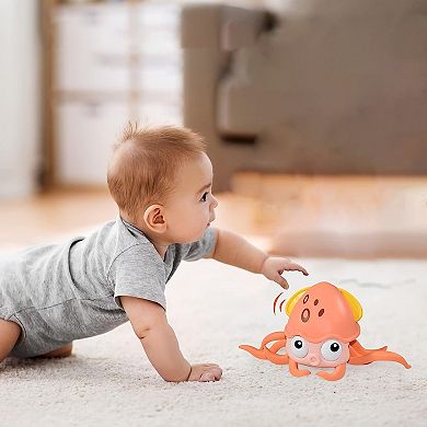 Kids, Rechargeable Octopus Toy With Music Led Lighting