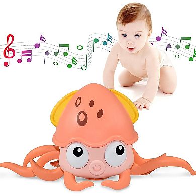 Kids, Rechargeable Octopus Toy With Music Led Lighting