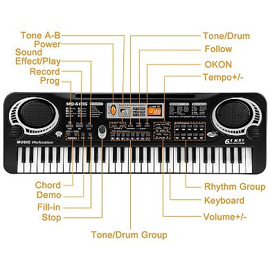 61 Keys Electronic Digital Music Keyboard