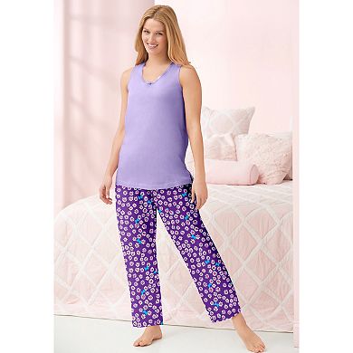 Dreams & Co. Women's Plus Size Knit Sleep Tank