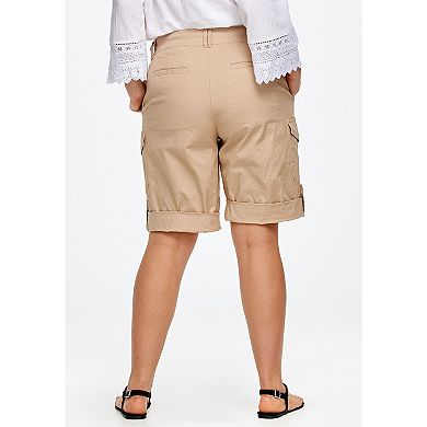 Ellos Women's Plus Size Convertible Cargo Shorts