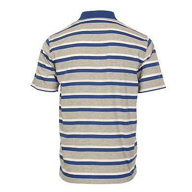 Gioberti Mens Regular Fit Stripe Short Sleeve Polo W/ Pocket