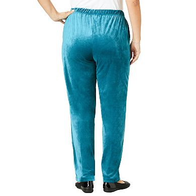 Woman Within Women's Plus Size Velour Pant