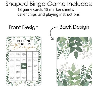 Big Dot Of Happiness Boho Botanical Bride - Find The Guest - Wedding Party Bingo Game 18 Ct