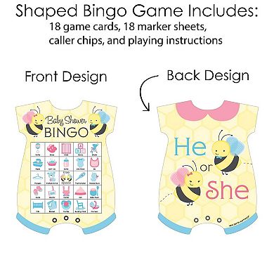 Big Dot Of Happiness What Will It Bee - Picture Cards & Markers - Shaped Bingo Game 18 Ct