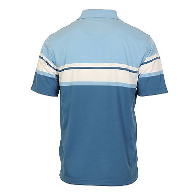 Gioberti Mens Stripe Short Sleeve Polo W/ Chest Pocket
