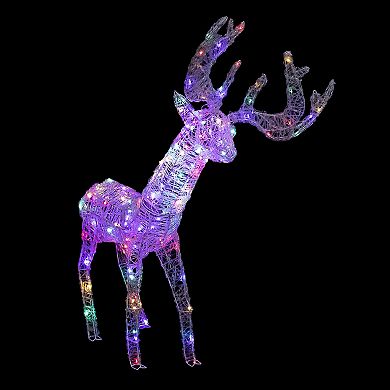 Northlight LED Color Changing Acrylic Reindeer Outdoor Christmas Decoration