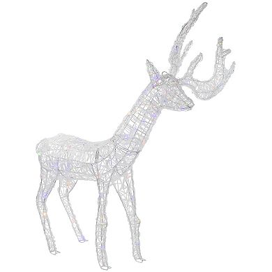 Northlight LED Color Changing Acrylic Reindeer Outdoor Christmas Decoration