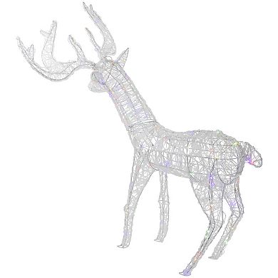 Northlight LED Color Changing Acrylic Reindeer Outdoor Christmas Decoration