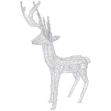 Northlight LED Color Changing Acrylic Reindeer Outdoor Christmas Decoration