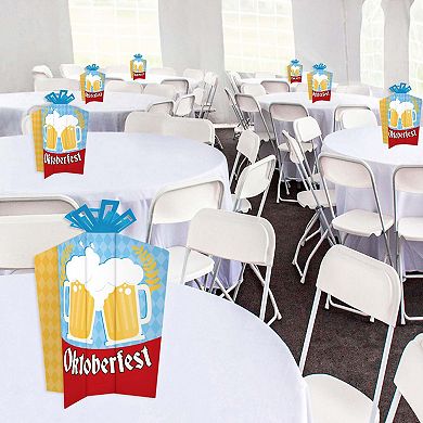 Big Dot Of Happiness Oktoberfest - Table Decor Beer Festival Fold & Flare Centerpieces 10 Ct