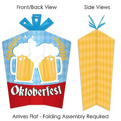 Big Dot Of Happiness Oktoberfest - Table Decor Beer Festival Fold & Flare Centerpieces 10 Ct