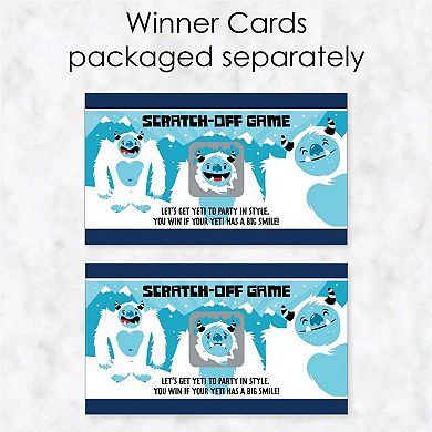 Big Dot Of Happiness Yeti To Party - Abominable Snowman Party Game Scratch Off Cards - 22 Ct