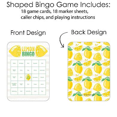 Big Dot Of Happiness So Fresh Lemon - Cards & Markers Citrus Lemonade Party Bingo Game 18 Ct