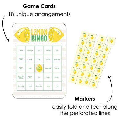 Big Dot Of Happiness So Fresh Lemon - Cards & Markers Citrus Lemonade Party Bingo Game 18 Ct