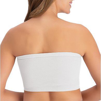Collections Etc 2-pack Seamless Bandeau Bras With Removable Pads