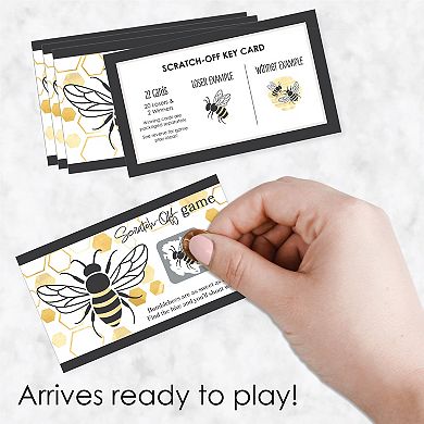 Big Dot Of Happiness Little Bumblebee Baby Shower Or Birthday Game Scratch Off Cards 22 Ct