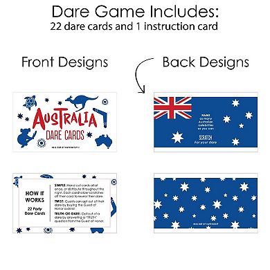 Big Dot Of Happiness Australia Day G'day Mate Aussie Party Game Scratch Off Dare Cards 22 Ct