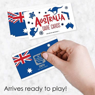 Big Dot Of Happiness Australia Day G'day Mate Aussie Party Game Scratch Off Dare Cards 22 Ct