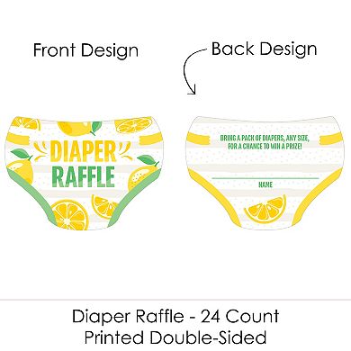 Big Dot Of Happiness So Fresh Lemon Lemonade Baby Shower Activities Diaper Raffle Game 24 Ct
