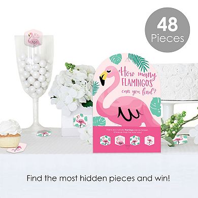 Big Dot Of Happiness Pink Flamingo - Tropical Summer Party Scavenger Hunt Hide And Find Game